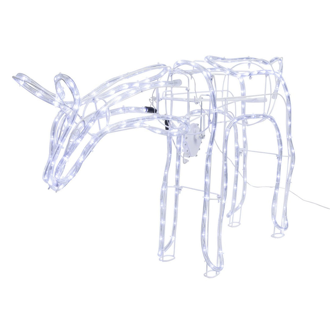 Home Pair Of Animated LED Nodding & Grazing Reindeer Christmas Decorations