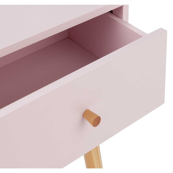 Habitat Otto 1 Drawer Bedside Table - Pink