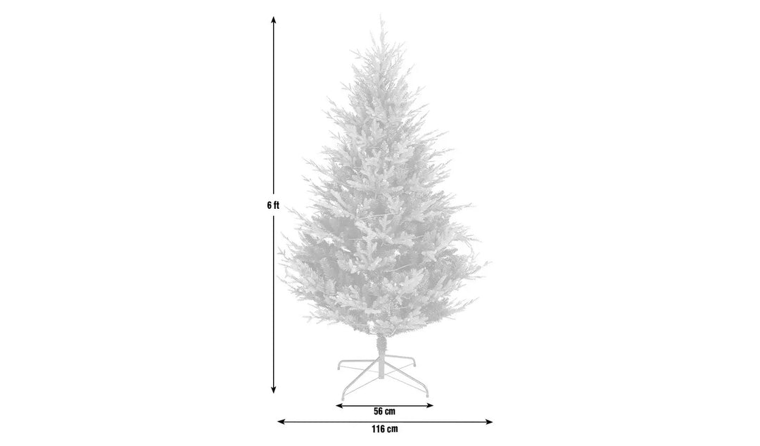 Habitat 6ft Pre lit Upswept Mixed Tip Christmas Tree