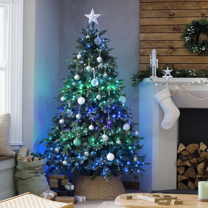 Habitat 7ft Pre-Lit Colour Changing Twinkly Natural Look Christmas Tree