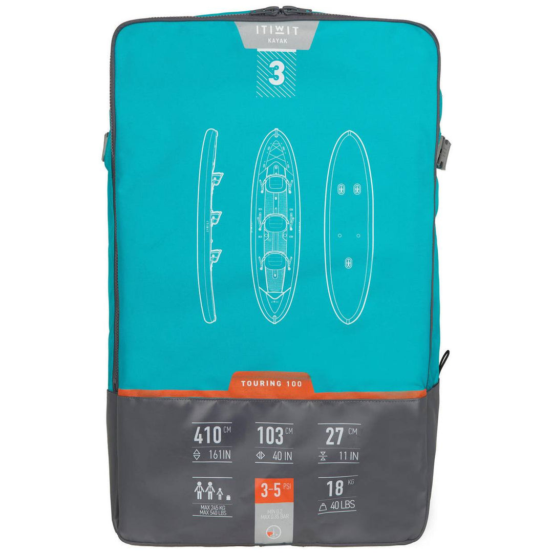 Decathlon X100 L 3 Person Inflatable Kayak