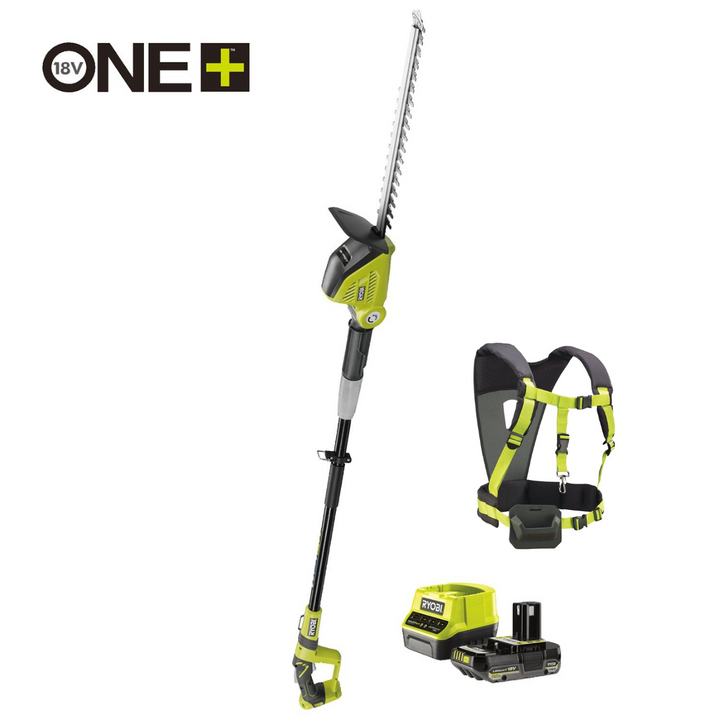 Ryobi RPT184520C 18V ONE+™ Cordless 45cm Pole Hedge Trimmer Starter Kit & Harness