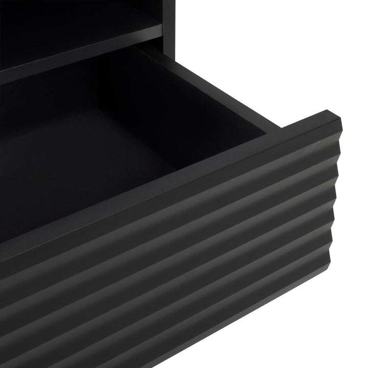 Habitat Cairo 1 Drawer Bedside Table - Black