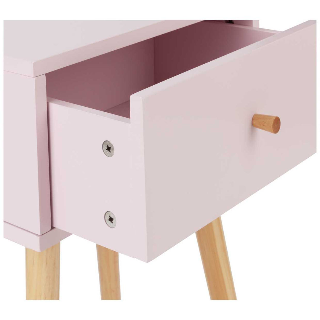Habitat Otto 1 Drawer Bedside Table - Pink