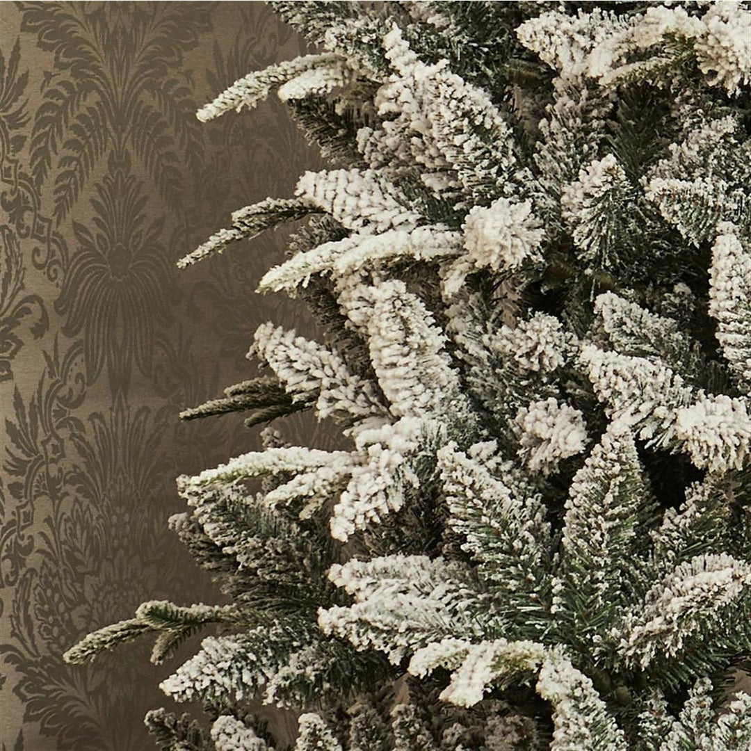 Premier Decorations 7ft Flocked Lapland Spruce Christmas Tree - Green