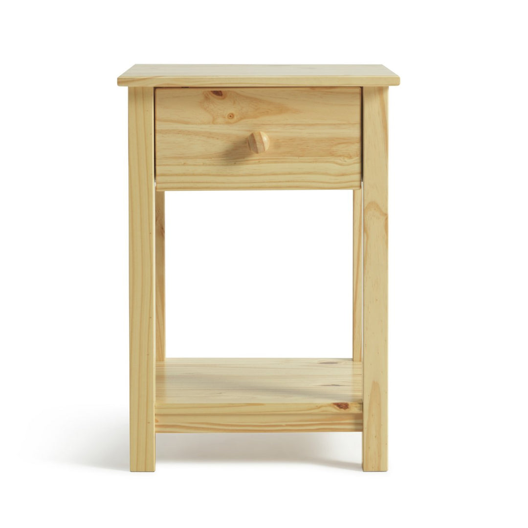 Home Scandinavia 1 Drawer Bedside Table - Pine