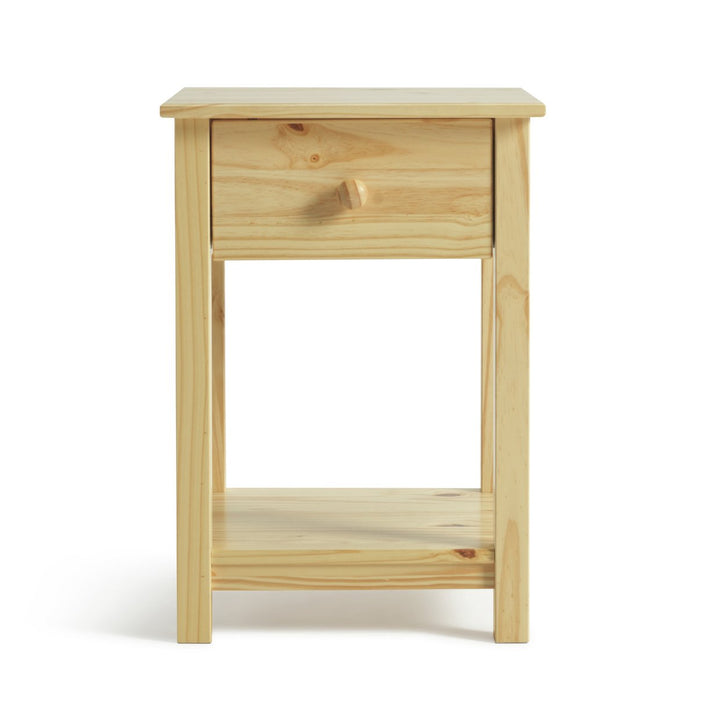 Home Scandinavia 1 Drawer Bedside Table - Pine