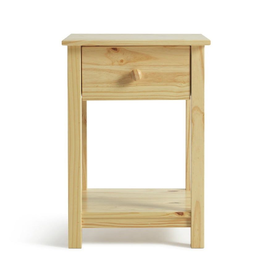 Home Scandinavia 1 Drawer Bedside Table - Pine