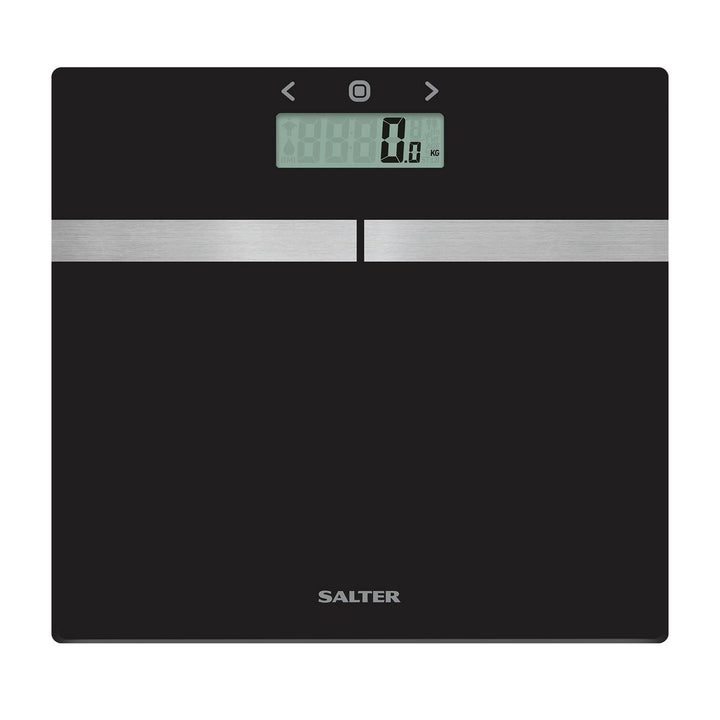 Salter Glass Body Analyser Bathroom Scales - Black