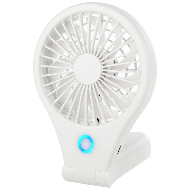 Bush White Handheld &amp; Foldable Rechargeable Desk Fan - 4 Inch