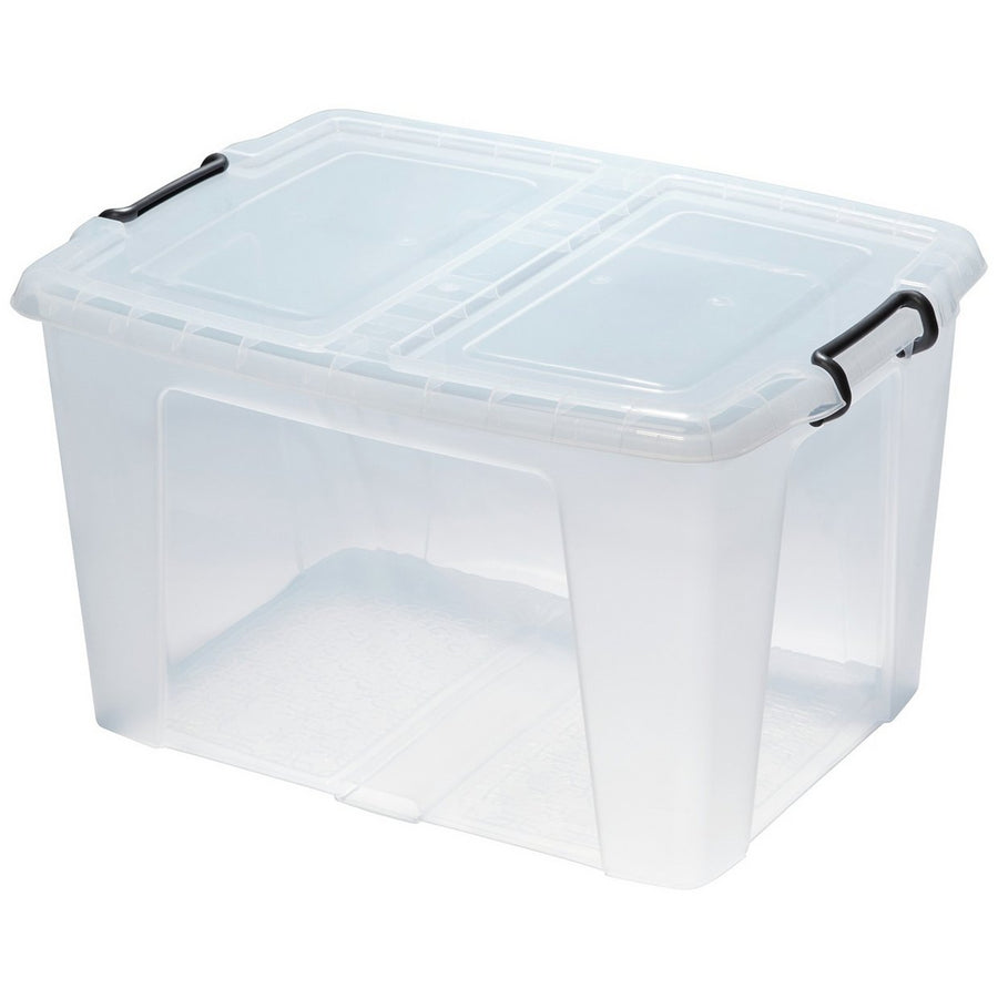 Strata Smart 65L Plastic Storage Boxes with Lid - Clear