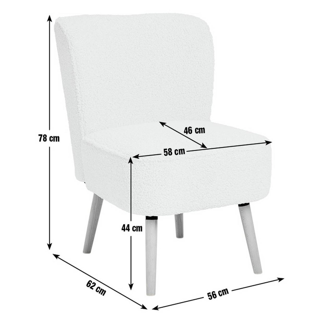 Habitat Eppy Boucle Chair - Cream