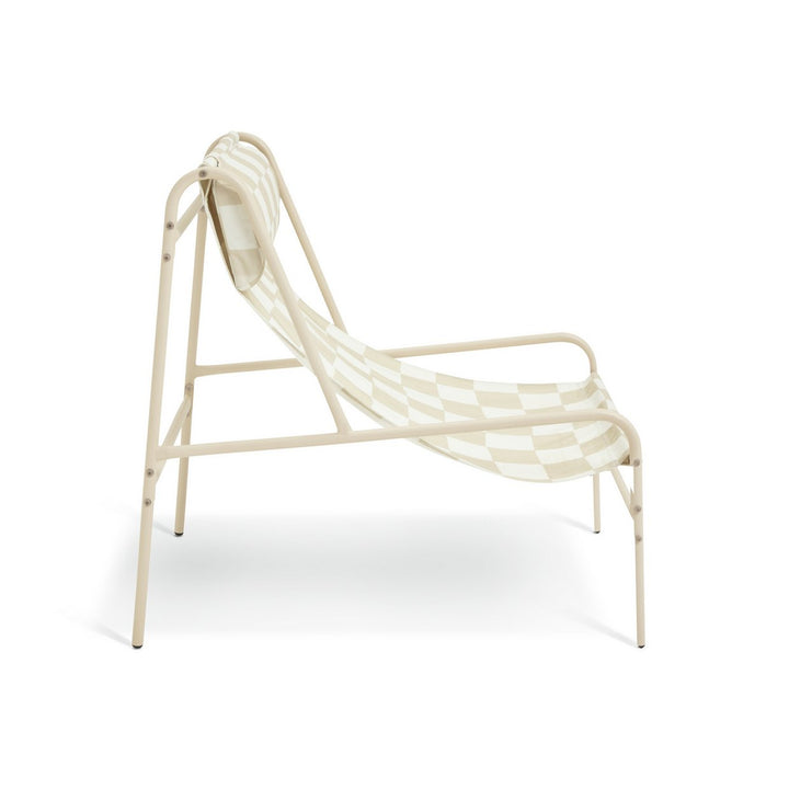 Habitat Teka Metal Garden Chair - Cream &amp; White