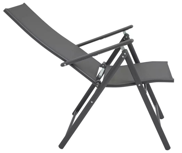 Home Set of 2 Metal Garden Chair - Grey
