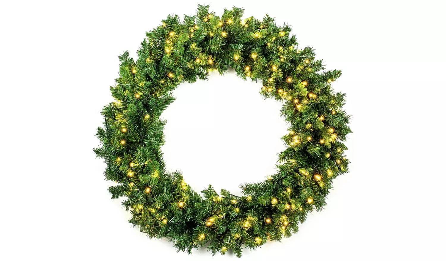 Premier Decorations Pre lit Oregon Large Christmas Wreath - 100cm Diameter