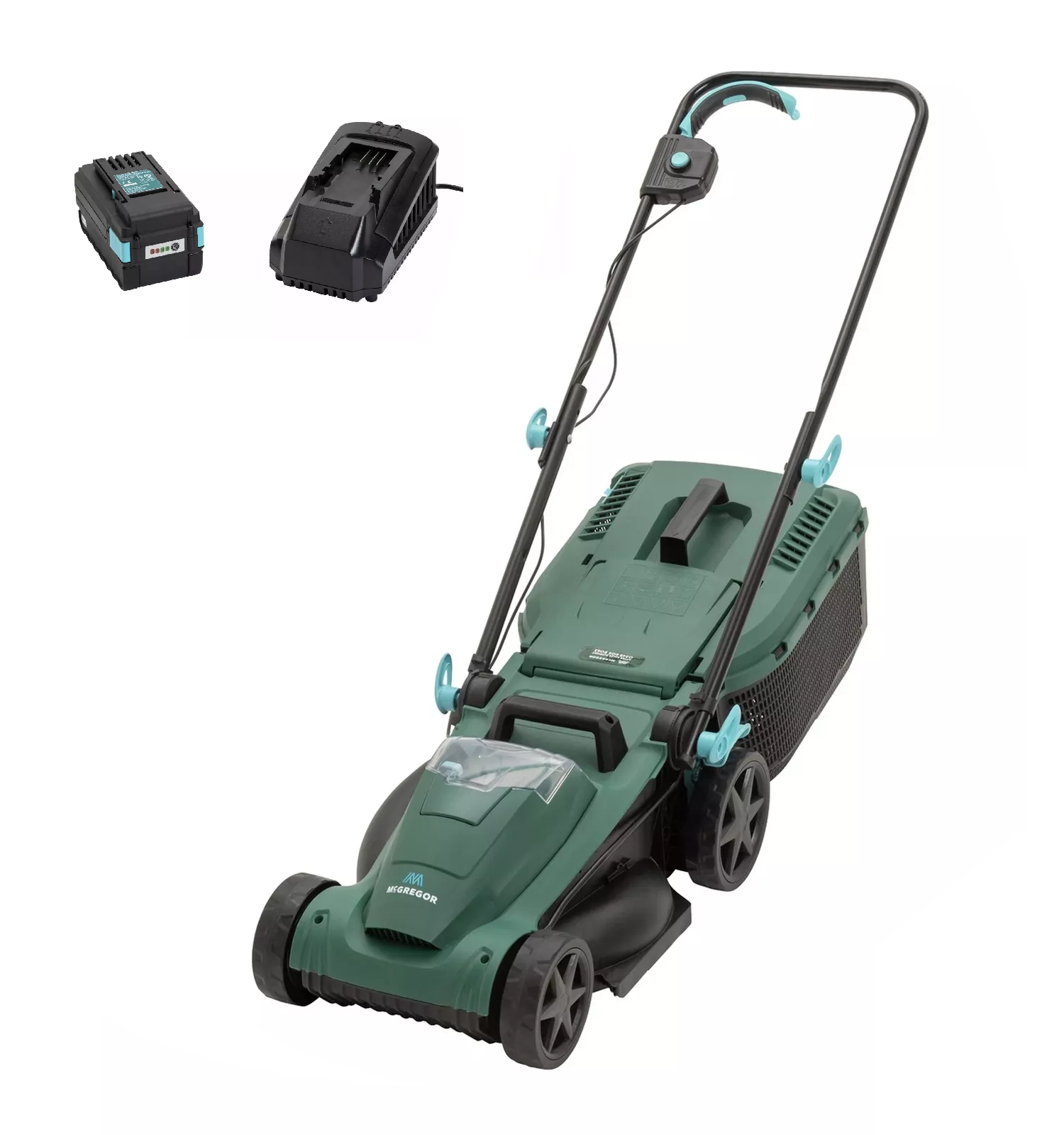 McGregor MCR2134A 34cm Cordless Rotary Lawnmower - 21.6V - USED ITEM