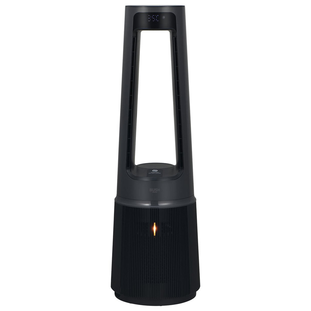 Bush Black Bladeless Cool, Purify & Heat Tower Fan