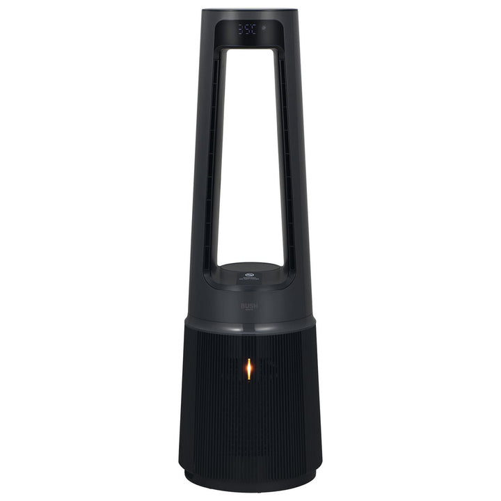 Bush Black Bladeless Cool, Purify & Heat Tower Fan