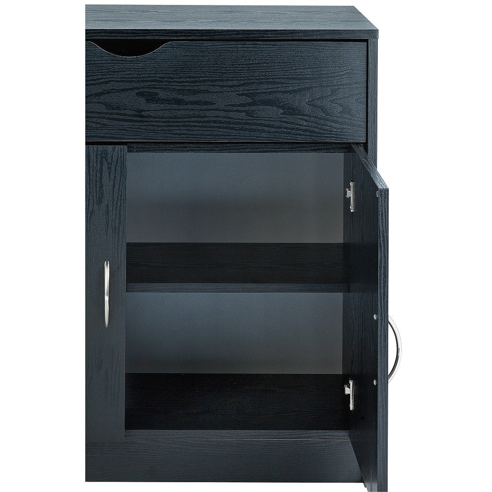 2 Door 1 Drawer Sideboard - Black