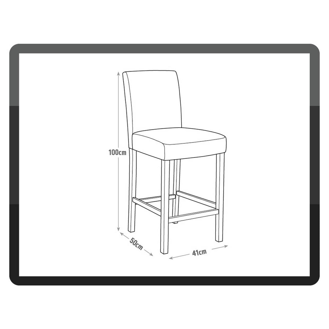 Home Winslow Faux Leather Bar Stool - Black