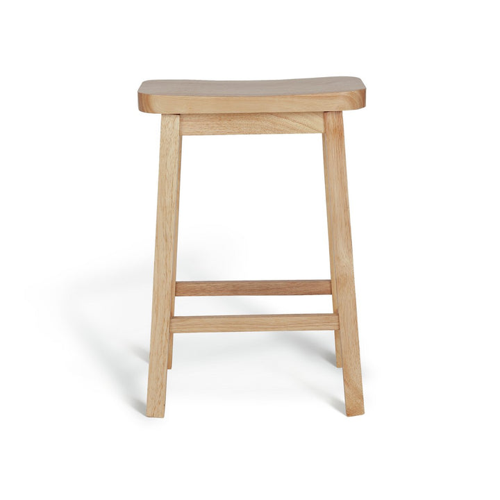 Habitat Pair of Saddle Bar Stools - Natural