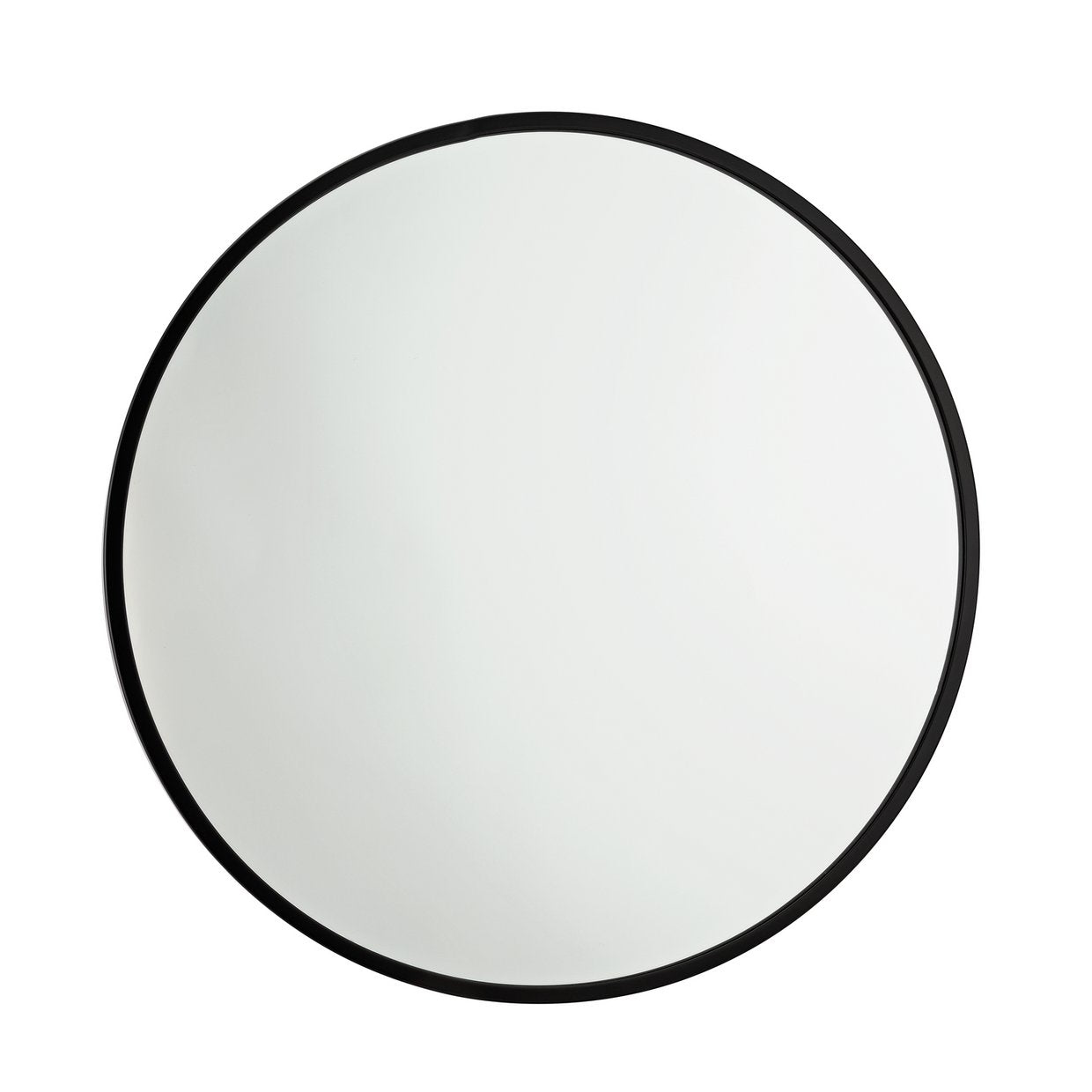 Habitat Kanso Round Metal Framed Wall Mirror - Black