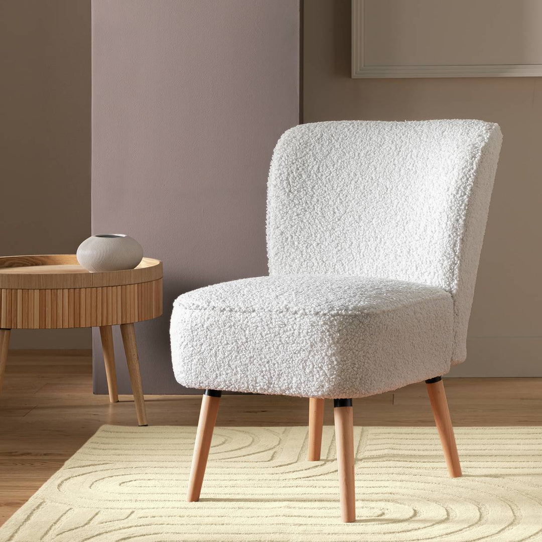 Habitat Eppy Boucle Chair - Cream