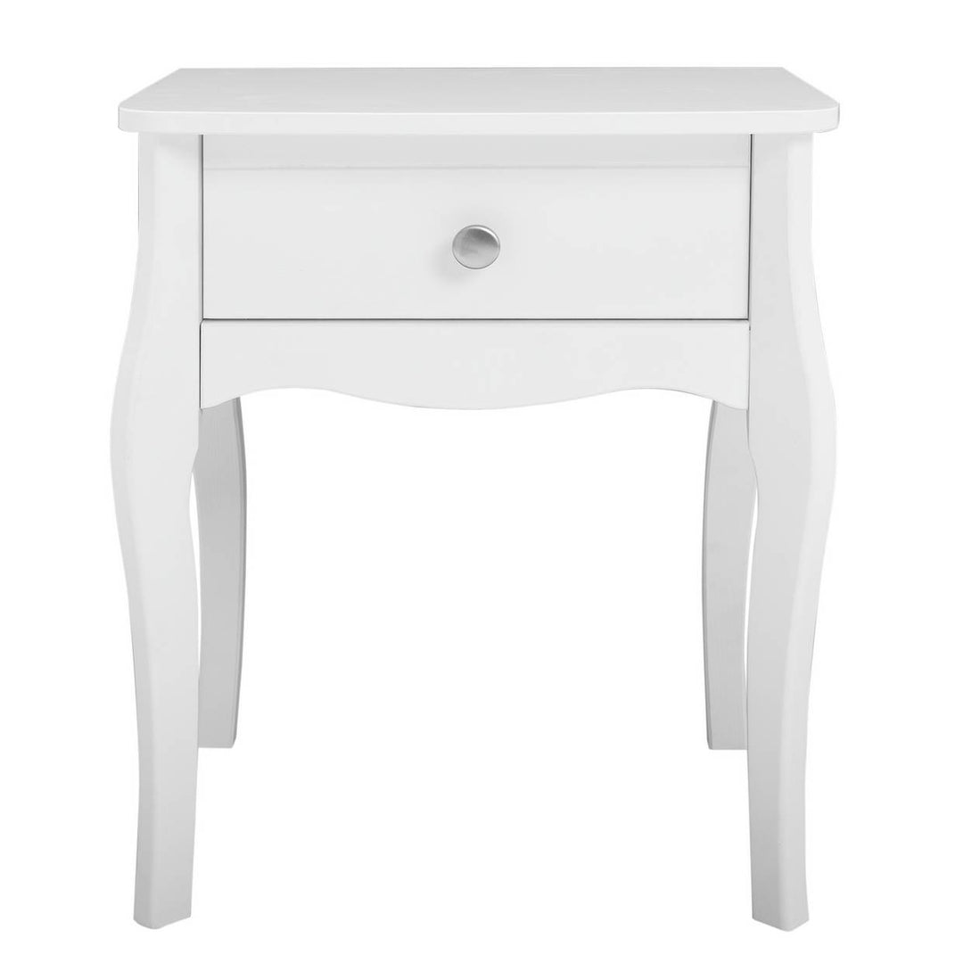 Home Amelie 1 Drawer Bedside Table - White