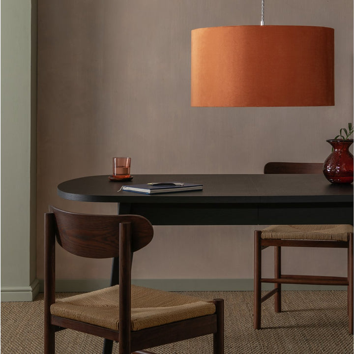 Habitat Orange Velvet Easy Fit Drum Lampshade - 49cm