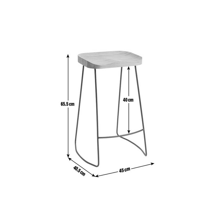 Habitat Arte Metal Bar Stool - Oak