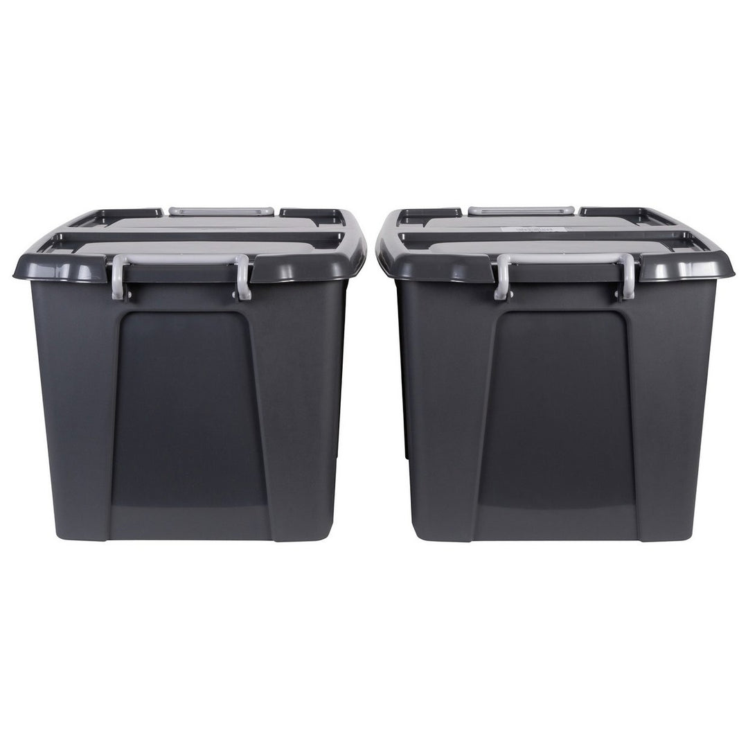 Strata Smart 2x40L Recycled Plastic Storage Boxes with Lid