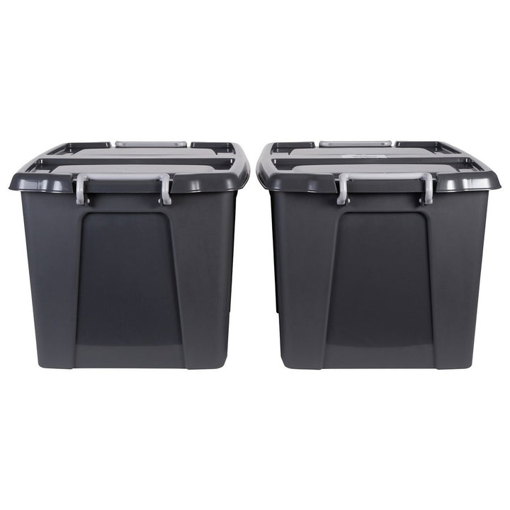 Strata Smart 2x40L Recycled Plastic Storage Boxes with Lid