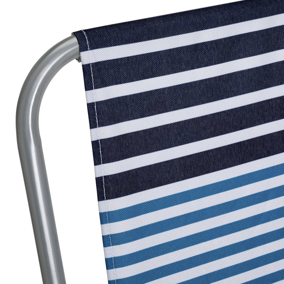 Habitat Folding Metal Garden Chair - Blue