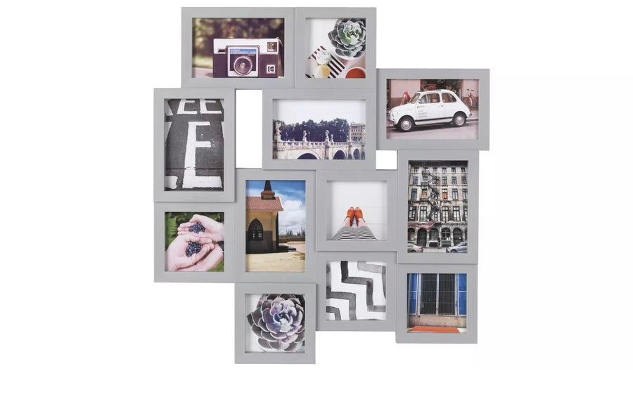 Home 12 Aperture Photo Frame - Grey - 55x52cm