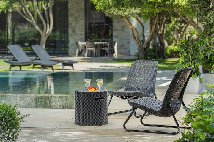 Keter 39L Cool Stool - Dark Grey