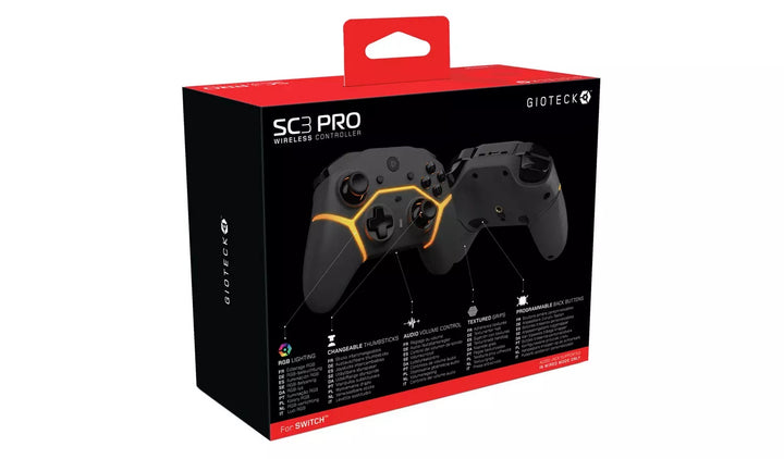 Gioteck SC3 Pro Nintendo Switch Wireless Controller - Black