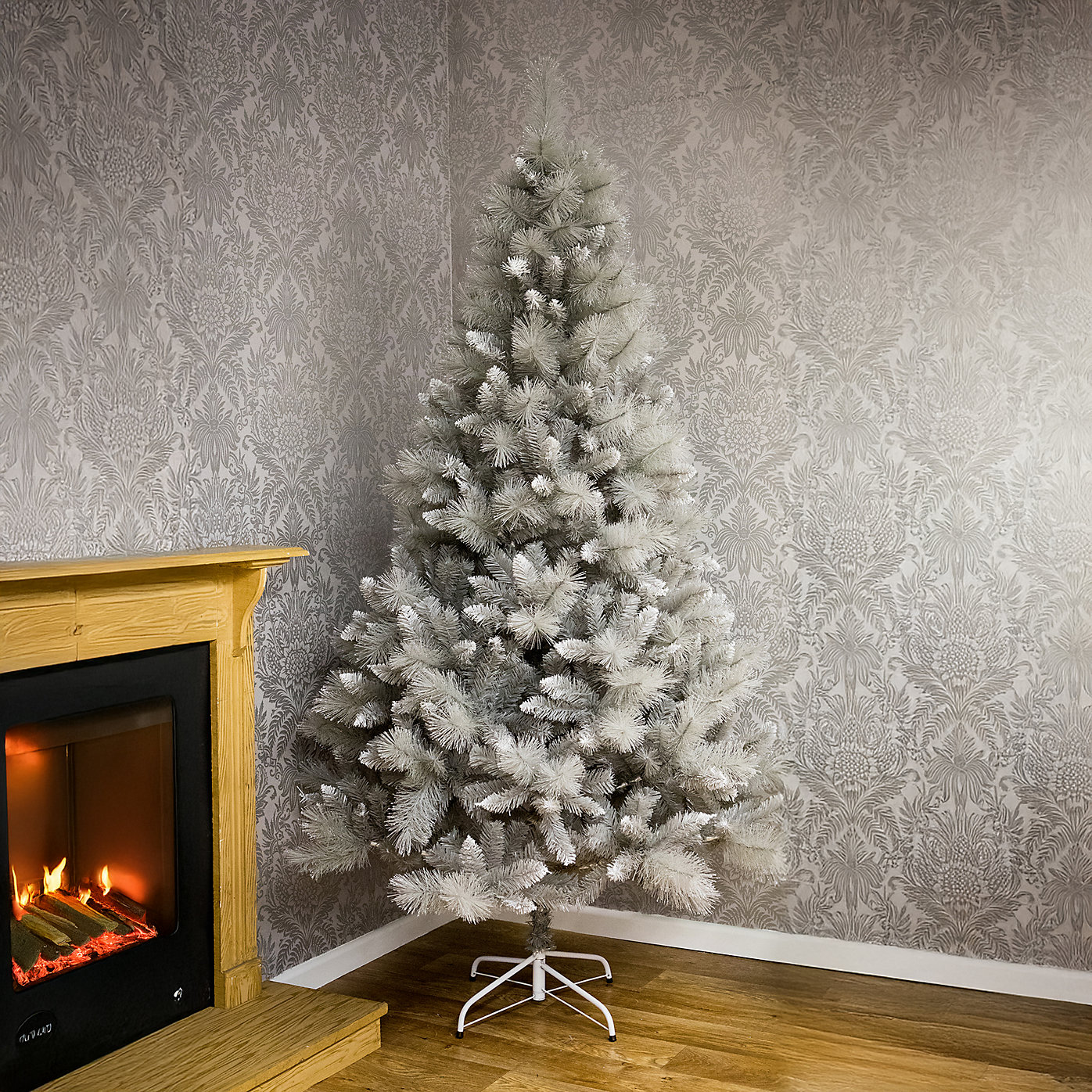 Premier Decorations 6ft Silver Tip Fir Christmas Tree - Grey