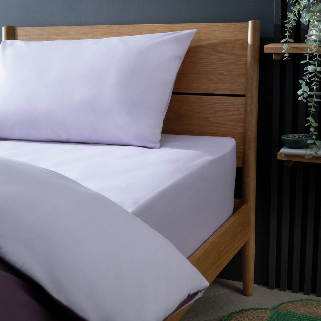 Habitat Polycotton Lilac Fitted Sheet - Single