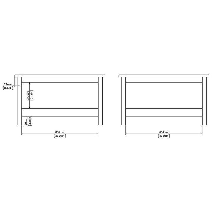 Tvilum Madrid Coffee Table - White