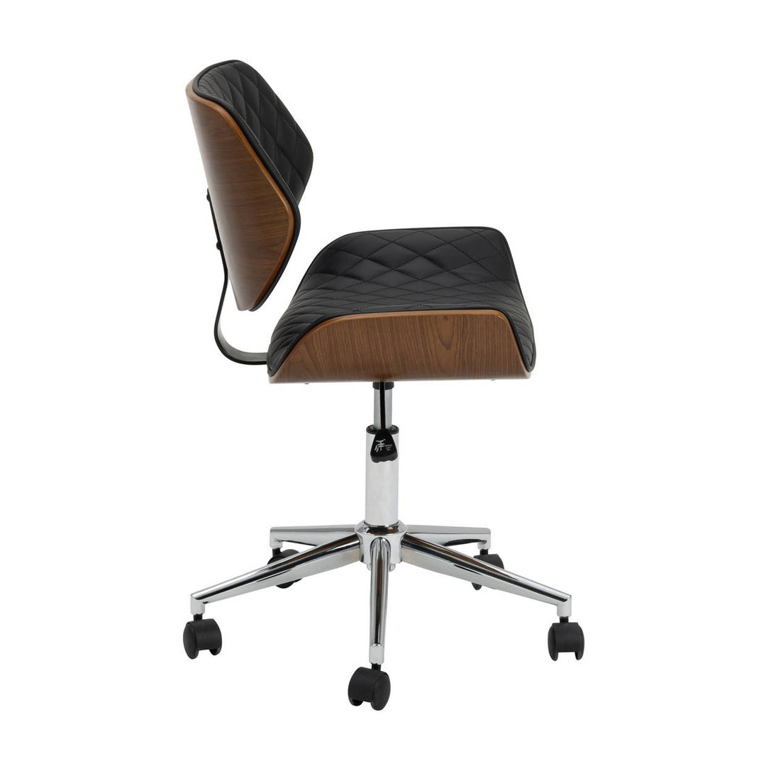 Habitat Sorel Faux Leather Office Chair - Black & Brown