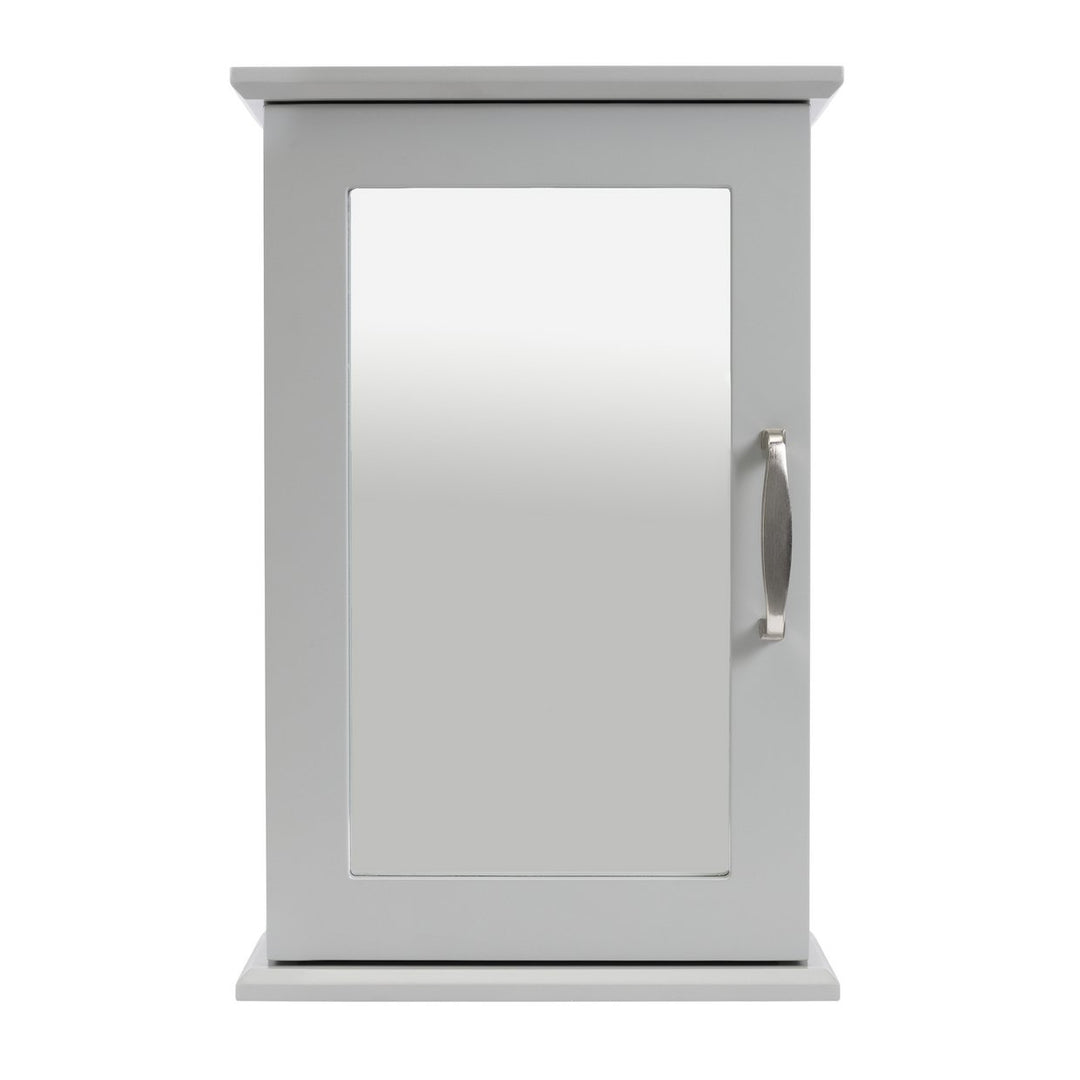 Home Single Mirrored Wall Cabinet - Grey