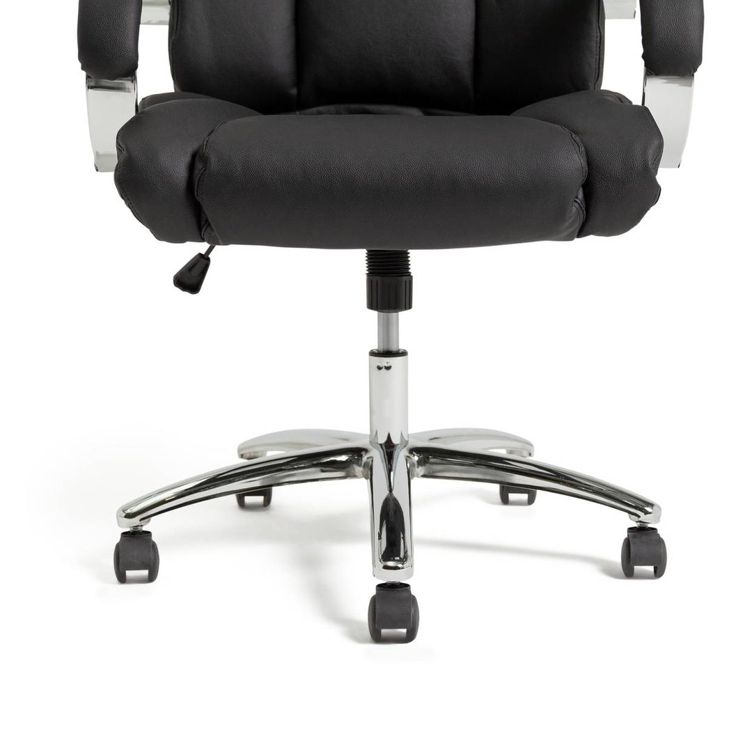 Habitat Leather Mix Manager Office Chair - Black