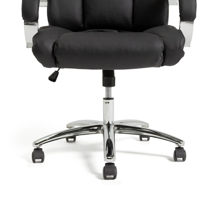 Habitat Leather Mix Manager Office Chair - Black