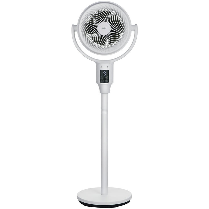 Bush 7 Inch 3D Circulation White Pedestal Fan with Remote Control