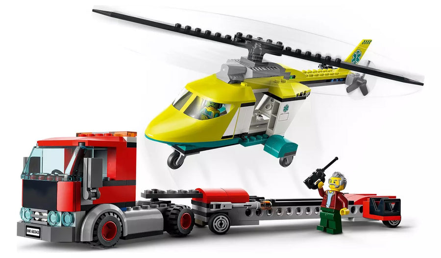 LEGO City Rescue Helicopter Transport Toy Building Set 60343