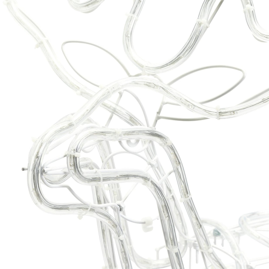 Home Pair Of Animated LED Nodding & Grazing Reindeer Christmas Decorations