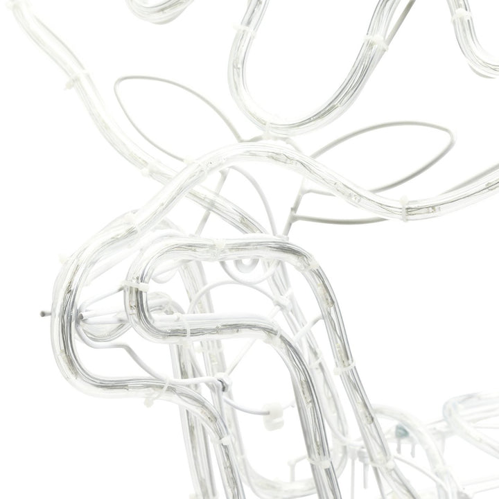 Home Pair Of Animated LED Nodding & Grazing Reindeer Christmas Decorations