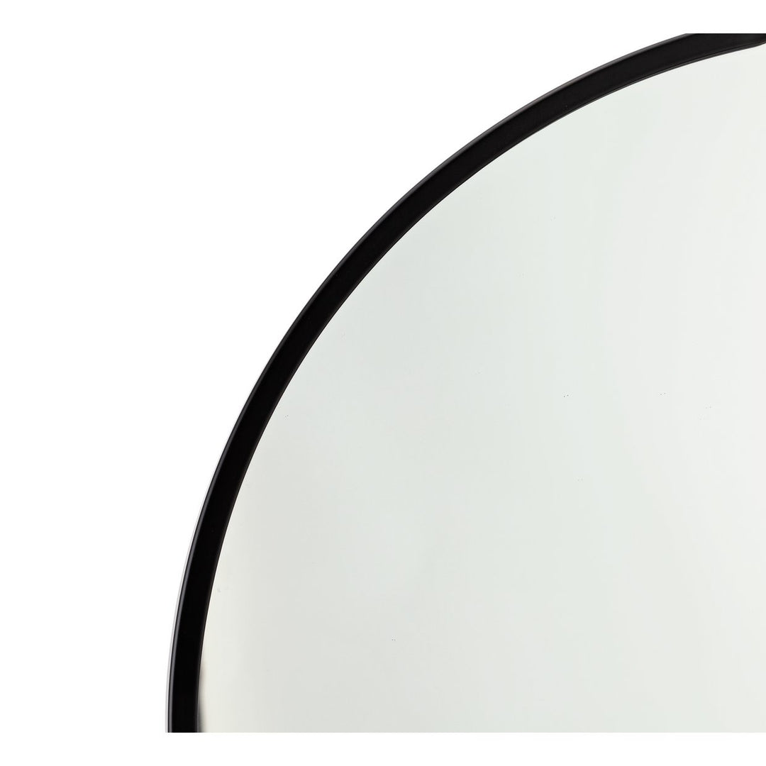 Habitat Kanso Round Metal Framed Wall Mirror - Black