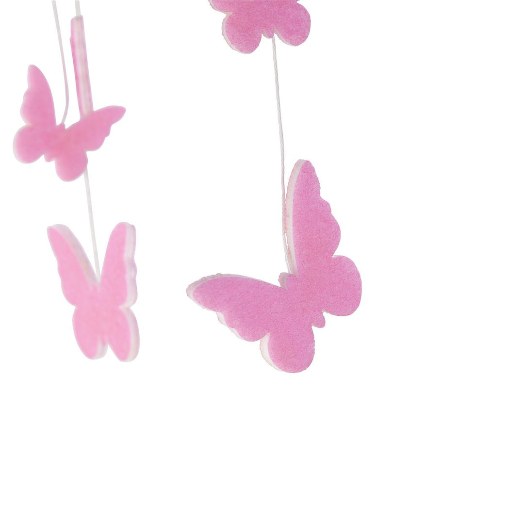 Home Kids Pink Butterflies Drum Lampshade - 25cm