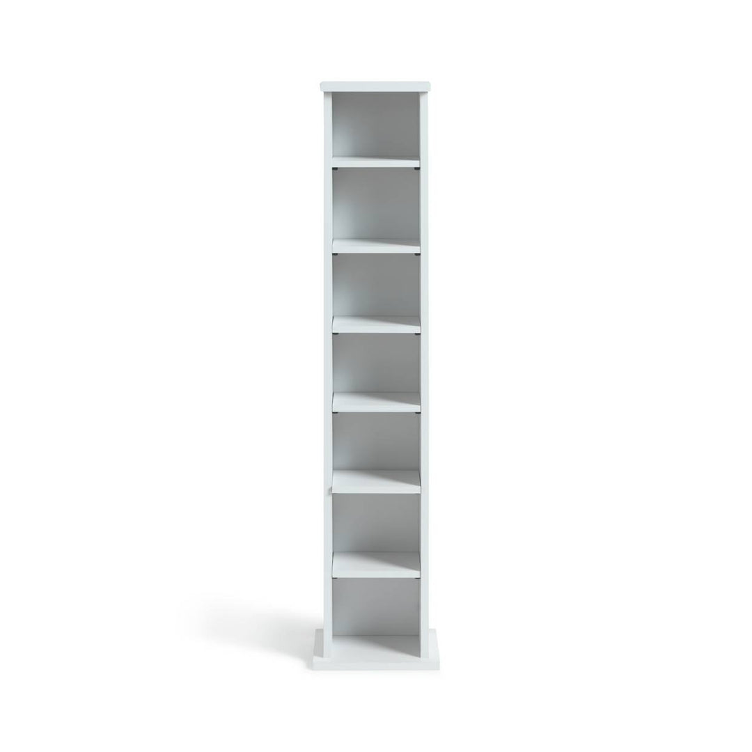 Home Maine CD and DVD Storage Unit - White Wood Effect